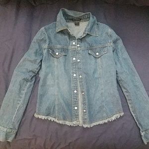 Blue Jean Jacket Long Sleeve Fraired